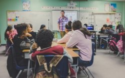 Students in the classroom with teacher